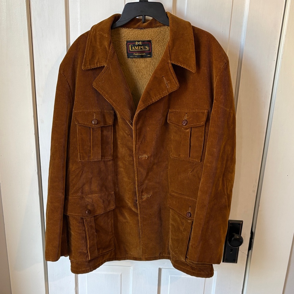 Vintage Campus‎ Men's Tan Corduroy Field Jacket